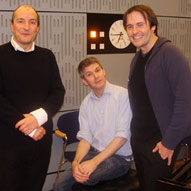 Recording for BBC Radio’s “In Tune” with Kit and the Widow